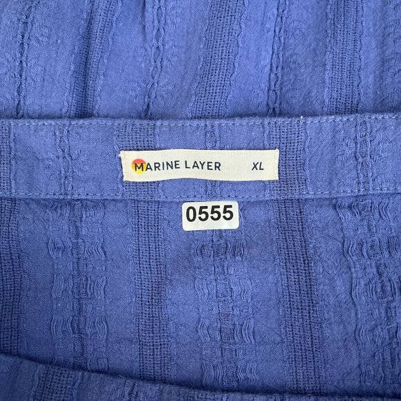 Marine Layer Catherine Faded Dahlia Tie-Shoulder Tank Top Cotton Blue Womens‎ XL - Picture 7 of 12